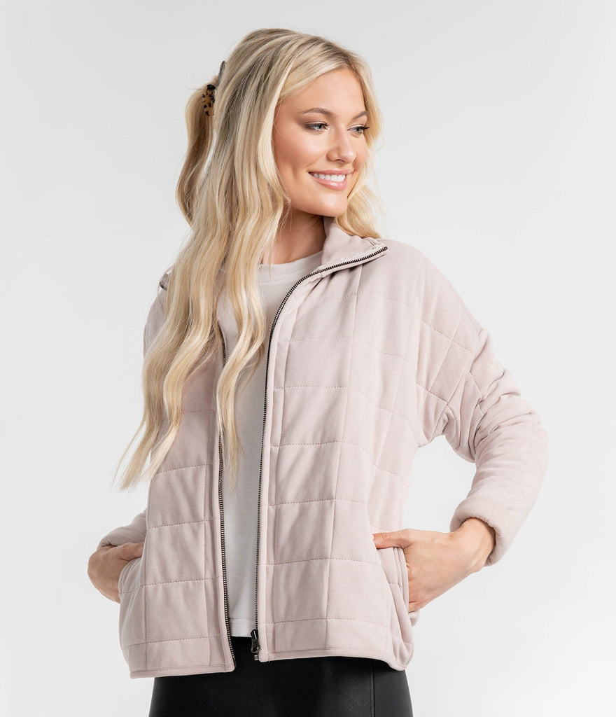 Patch It Up Quilted Jacket - Mauve Shadows (6549442002996)