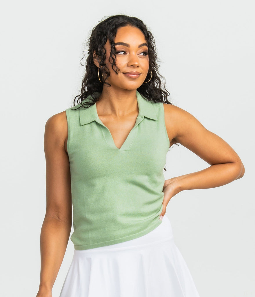 Rugby Polo Tank - Spring Green