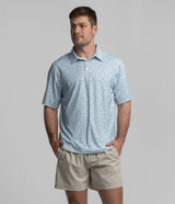 Biggest Fan Printed Polo - Powder Blue