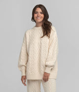 Comfy Cozy Cable Sweater - Parchment