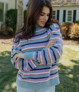 Crewneck Intarsia Sweater - Vivid Horizon