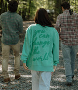 Happy Thoughts Puff Print Sweatshirt - Aloe
