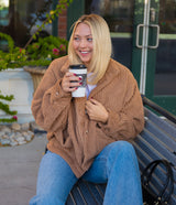 Peyton Sherpa Pile Jacket - Bourbon