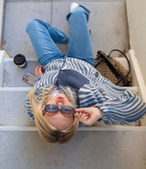 Retro Snap Fleece Jacket - Blue Fog