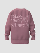 Youth Girls Puff Print Sweatshirt - Lilas