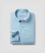 Youth Boys Samford Check LS - Aquaverde