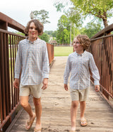 Youth Boys Samford Check LS - Some Beach