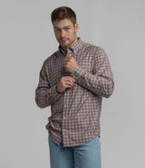 Hawthorne Plaid LS - Saddle