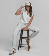 AstroKnit V Neck SS - Stone