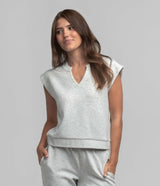 AstroKnit V Neck SS - Stone