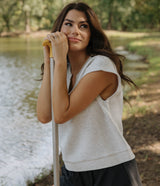 AstroKnit V Neck - Stone