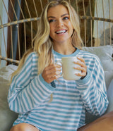 On The Line Top - Chalky Blue