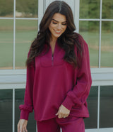 AstroKnit Performance Pullover - Ruby