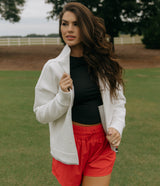 Textured Performance Jacket - Bright White