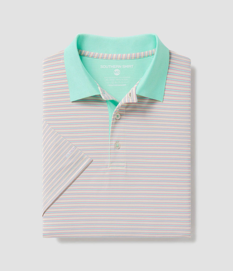 Starboard Stripe Polo - Sunset