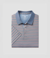 Youth Tucker Stripe Polo - Country Blue