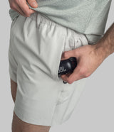 Everyday Hybrid Short With Belt Loops (5.5" Inseam) - Cloud