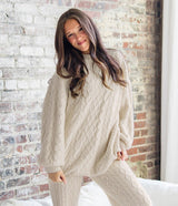 Comfy Cozy Cable Sweater - Parchment