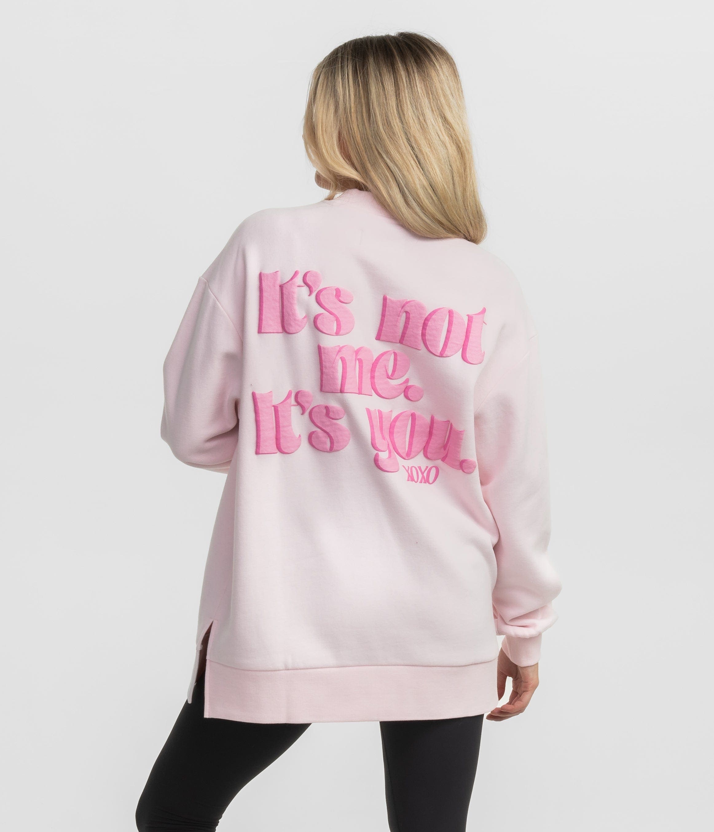 Happy Thoughts Puff Print Sweatshirt Pink Mist