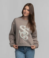 Preppy Front Print Sweatshirt - Hazelnut