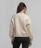 Preppy Front Print Sweatshirt - Parchment