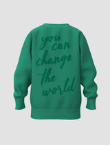 Youth Girls Puff Print Sweatshirt - Aloe