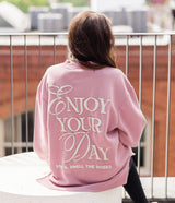 Happy Thoughts Puff Print Sweatshirt - Lilas