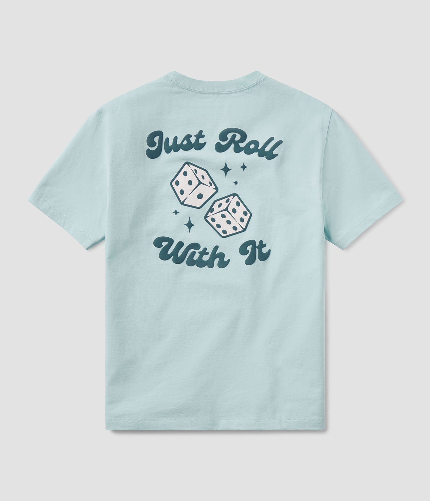 On My Mind Puff Print Tee SS Aquamarine Southern Shirt