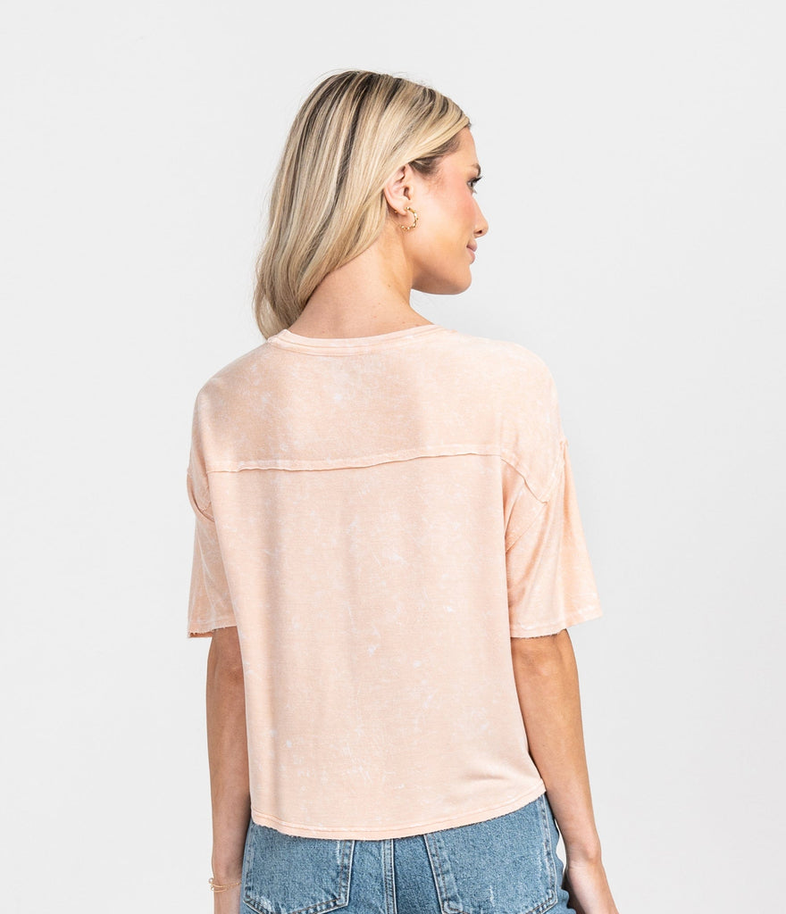 Salt Washed Top - Faded Coral (6656391708724)