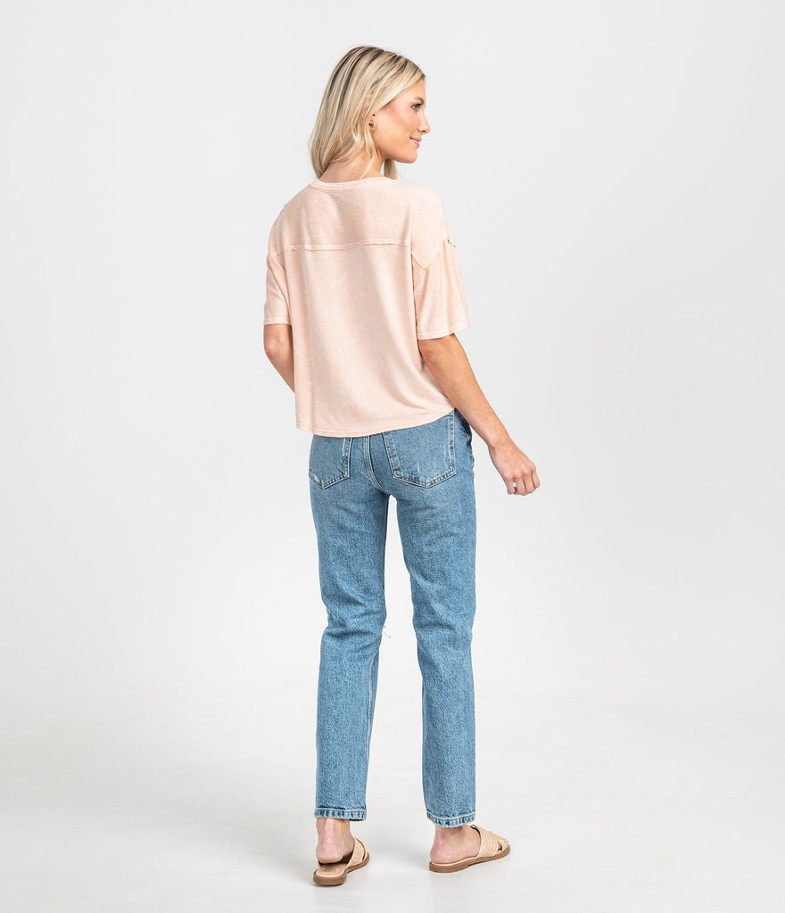 Salt Washed Top - Faded Coral (6656391708724)