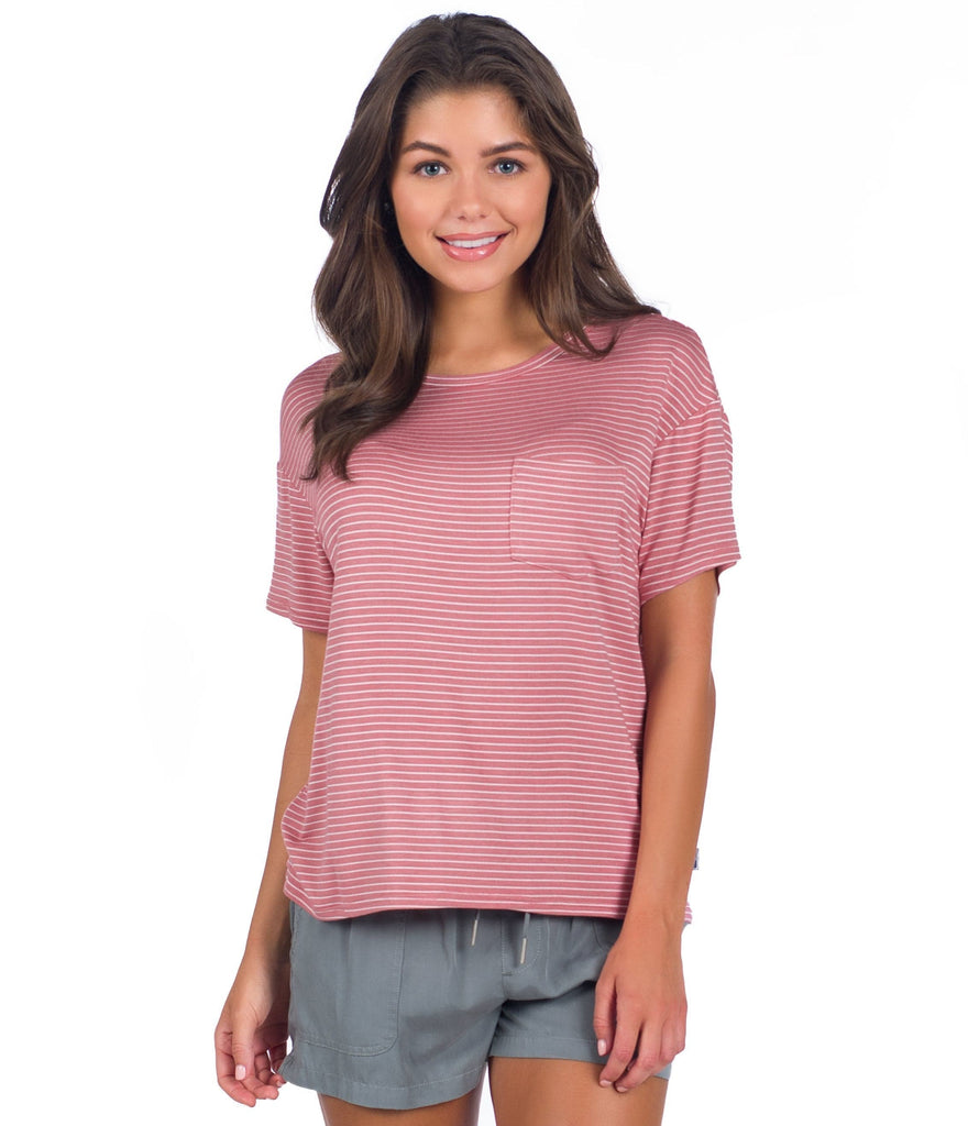 Southern Shirt Fashion Top Striped Boxy Tee (4477769154612)