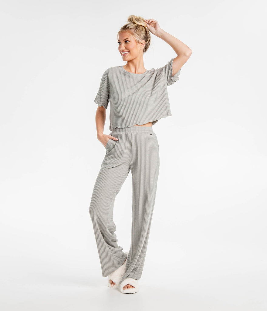 Ribbed Sincerely Soft Lounge Top - Griffin (6549442723892)