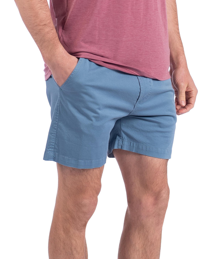 Garment Washed Harbor Shorts - Faded Denim (4460061589556)
