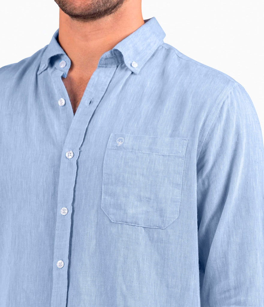 Linen Kiawa Shirt - Maui Blue | Southern Shirt